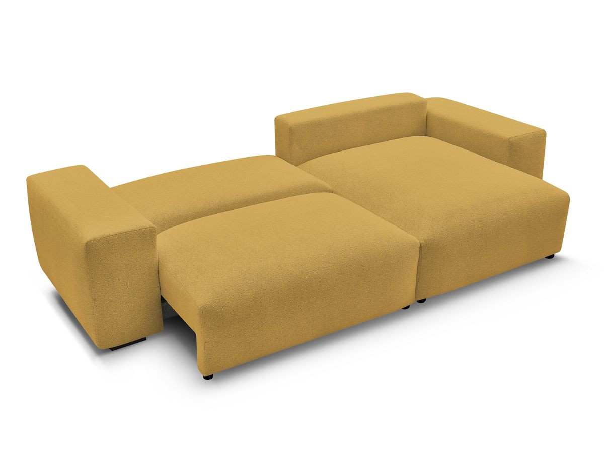 Canapé d'angle convertible réversible convertible coffre VOLTAIRE tissu chiné