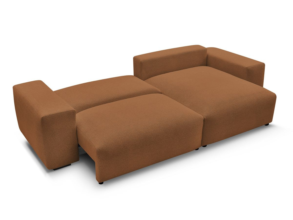 Canapé d'angle convertible réversible convertible coffre VOLTAIRE tissu chiné