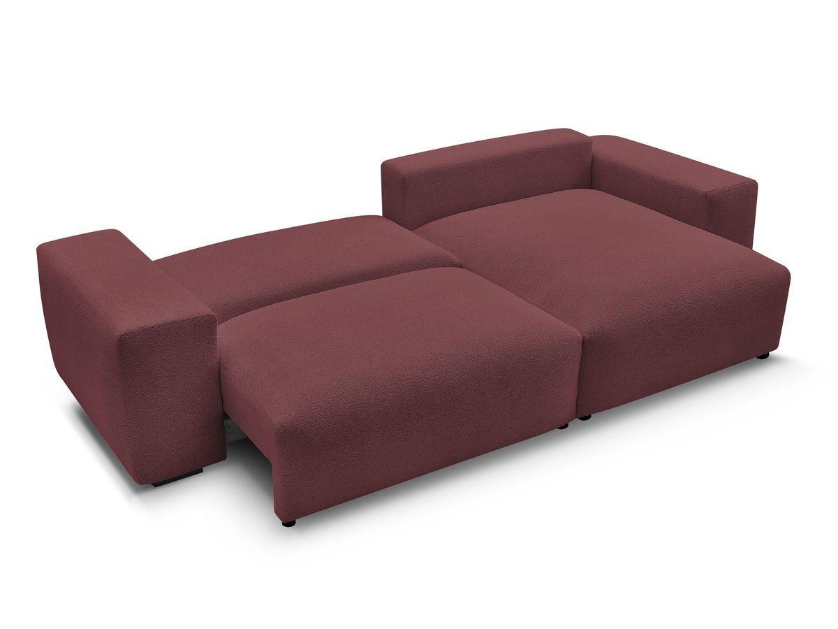 Canapé d'angle convertible réversible convertible coffre VOLTAIRE tissu chiné