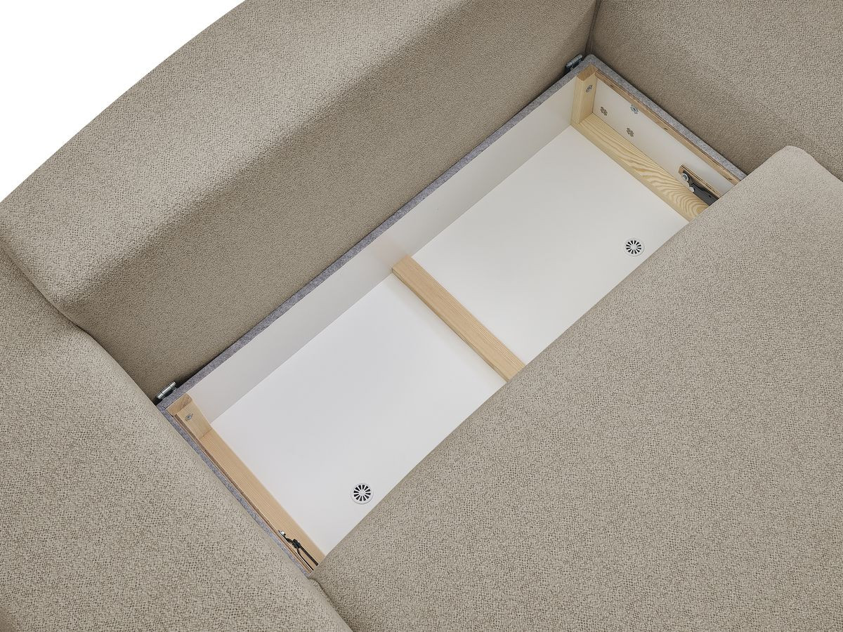 Canapé d'angle convertible réversible convertible coffre VOLTAIRE tissu chiné