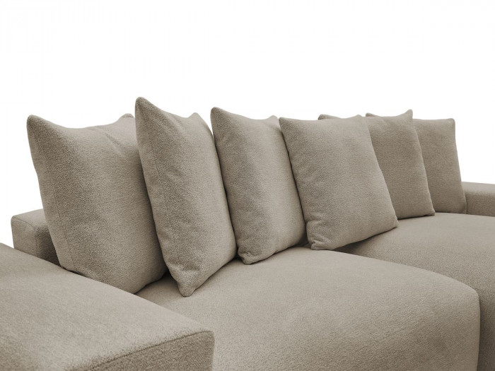 Canapé d'angle convertible réversible convertible coffre VOLTAIRE tissu chiné