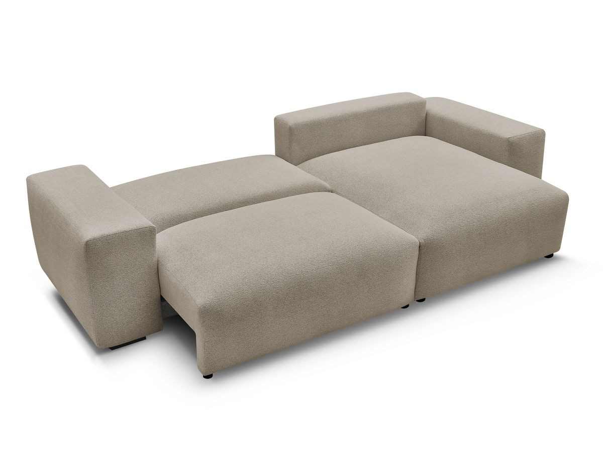Canapé d'angle convertible réversible convertible coffre VOLTAIRE tissu chiné
