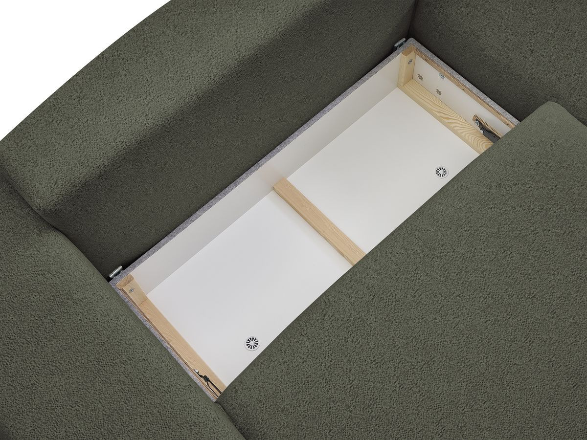 Canapé d'angle convertible réversible convertible coffre VOLTAIRE tissu chiné