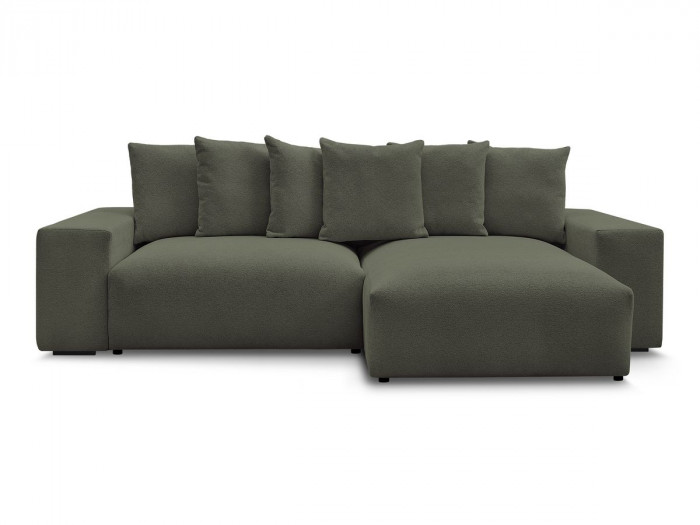 Canapé d'angle convertible réversible coffre VOLTAIRE tissu chiné