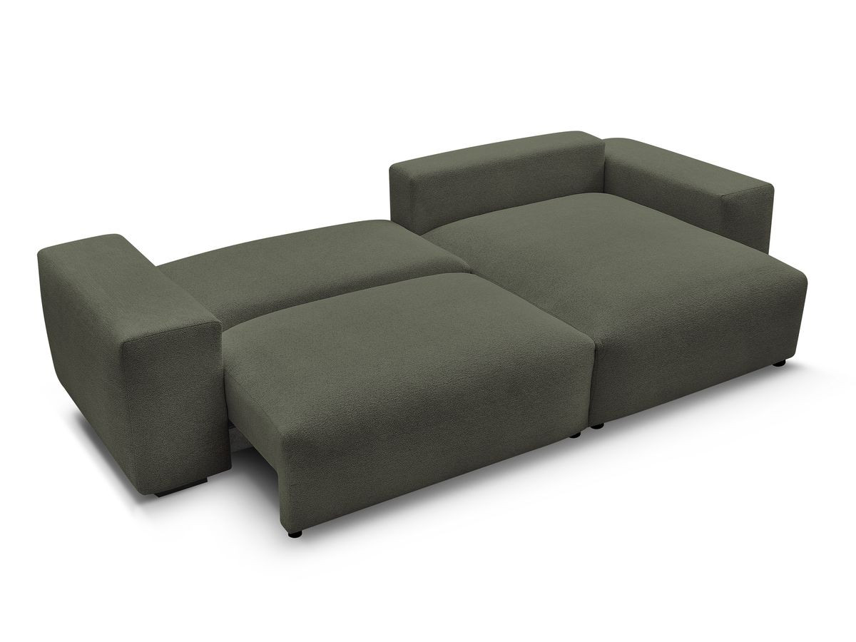 Canapé d'angle convertible réversible convertible coffre VOLTAIRE tissu chiné