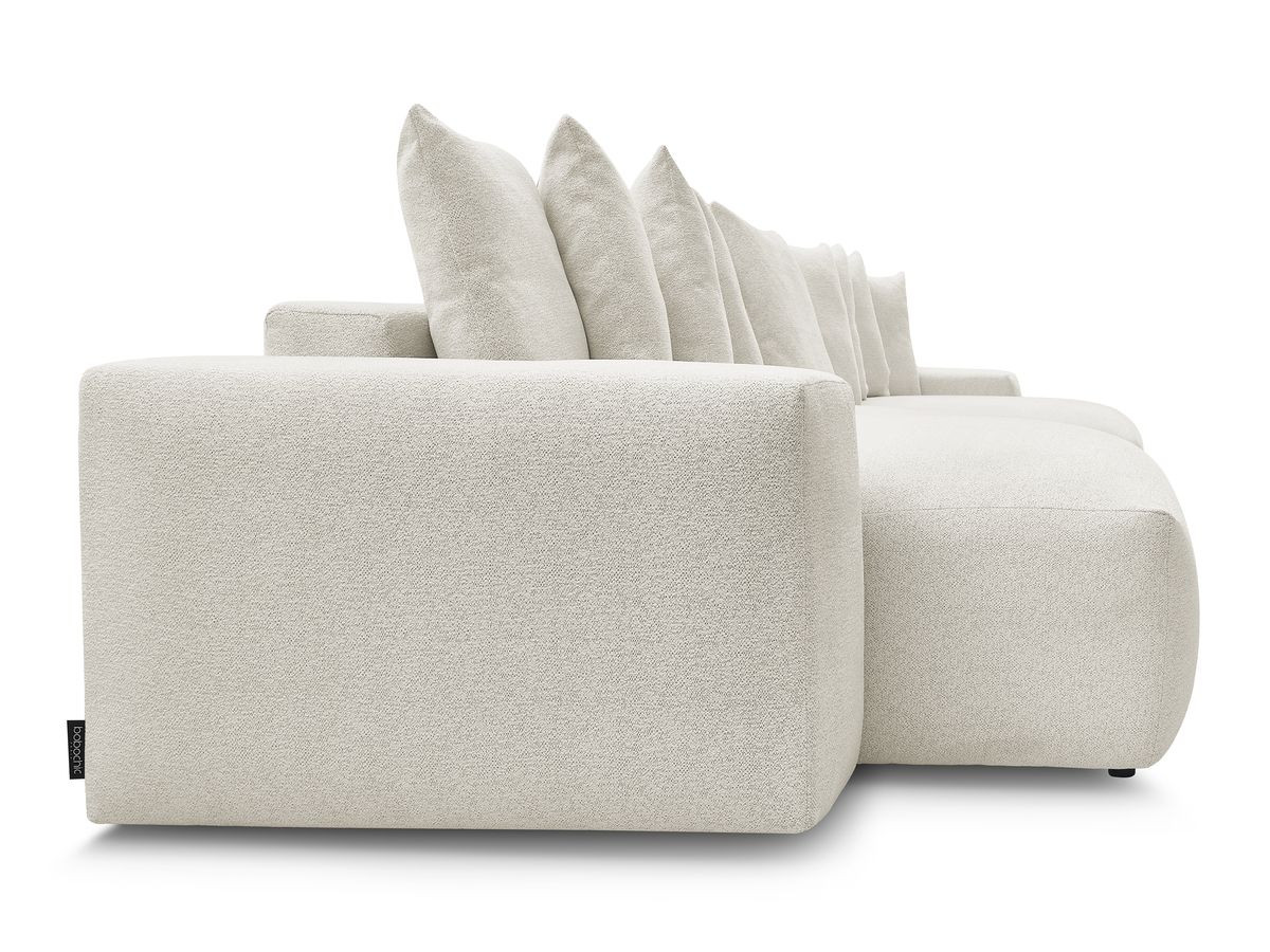 Canapé panoramique convertible coffre VOLTAIRE tissu chiné