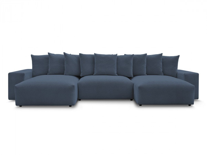 Canapé panoramique convertible coffre VOLTAIRE tissu chiné