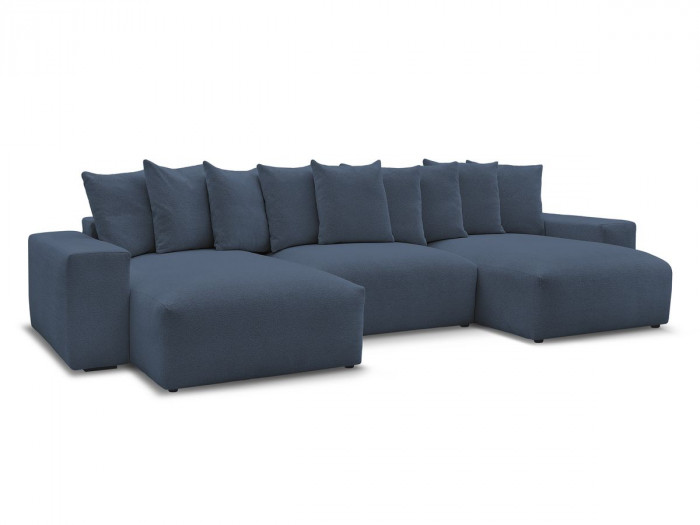 Canapé panoramique convertible coffre VOLTAIRE tissu chiné