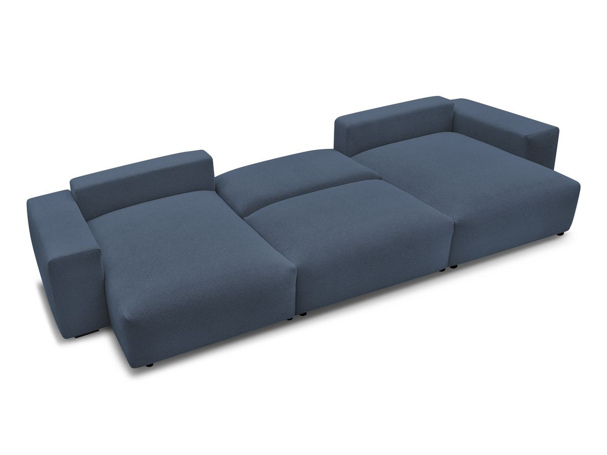 Canapé panoramique convertible coffre VOLTAIRE tissu chiné