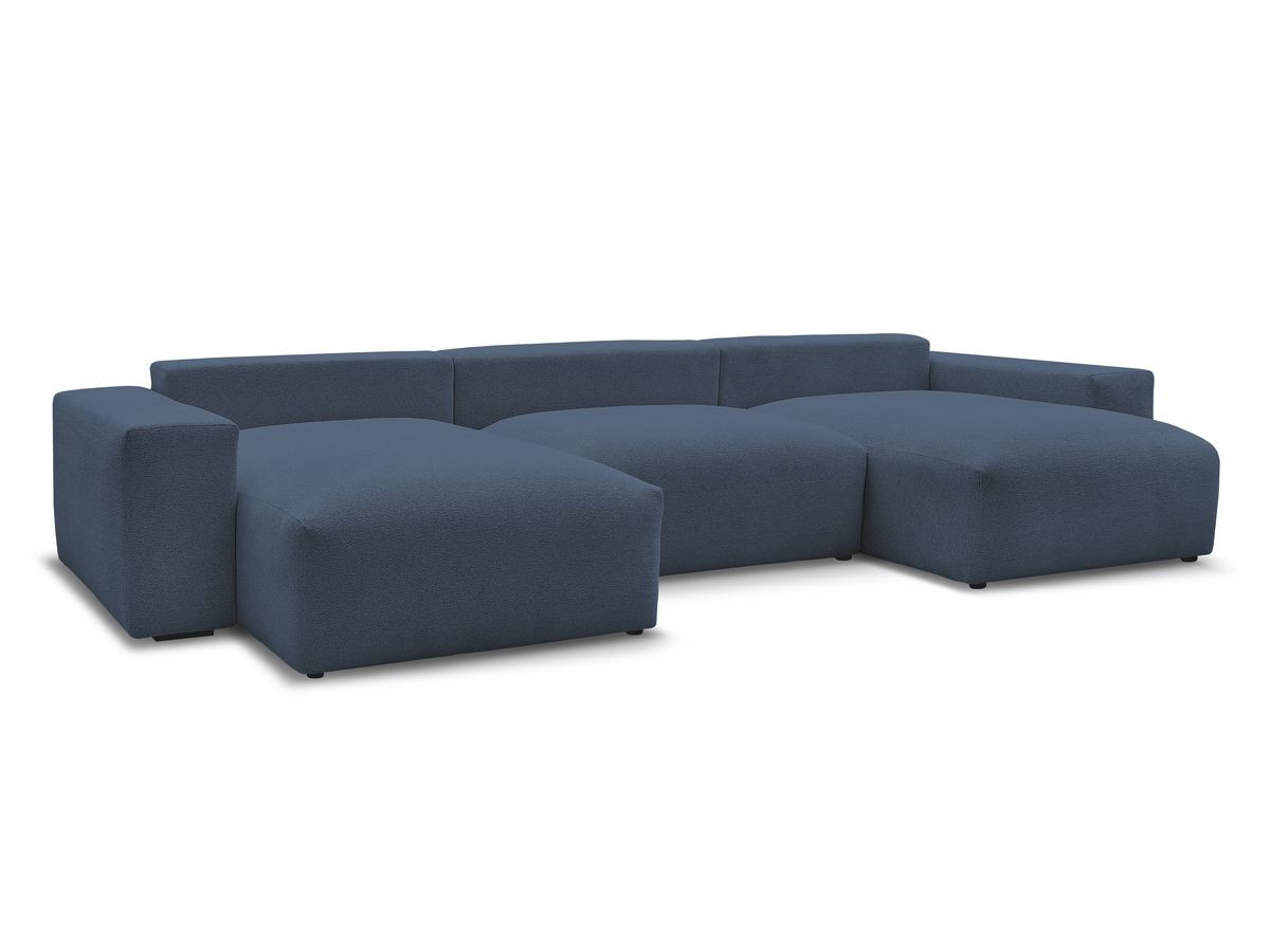 Canapé panoramique convertible coffre VOLTAIRE tissu chiné