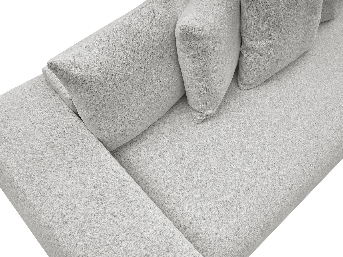 Canapé droit convertible coffre VOLTAIRE chiné avec pouf gris clair — vue 4