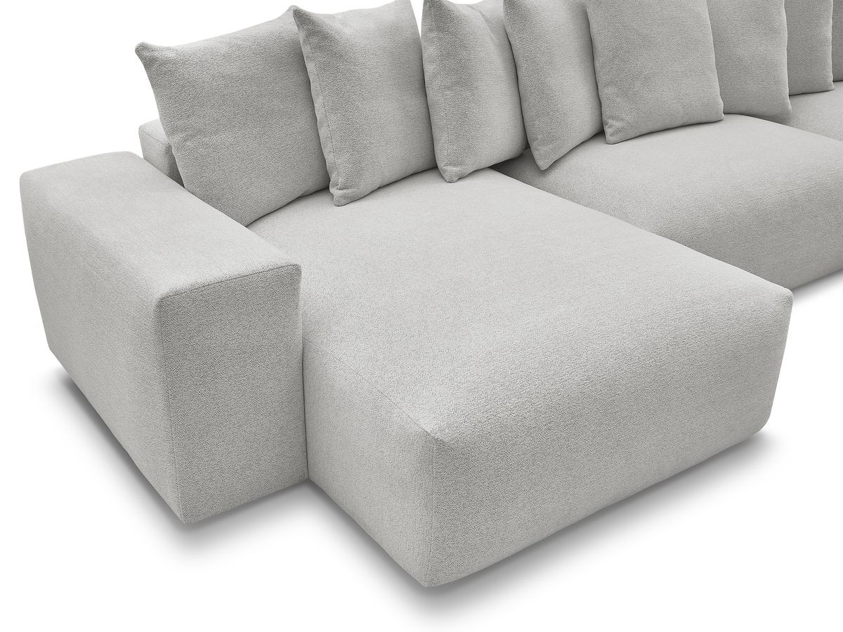 Canapé panoramique convertible coffre VOLTAIRE tissu chiné