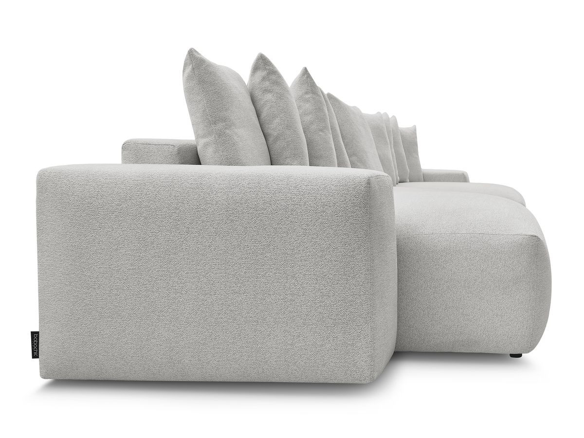 Canapé panoramique convertible coffre VOLTAIRE tissu chiné