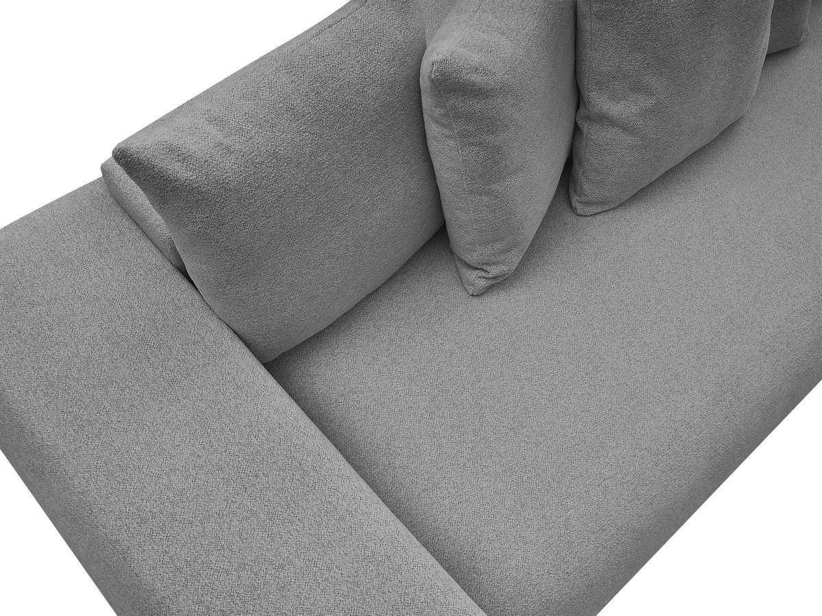 Canapé droit convertible coffre VOLTAIRE chiné avec pouf gris foncé — vue 4
