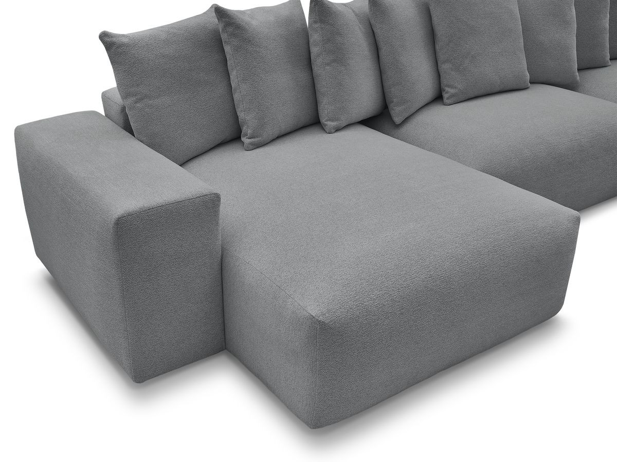 Canapé panoramique convertible coffre VOLTAIRE tissu chiné
