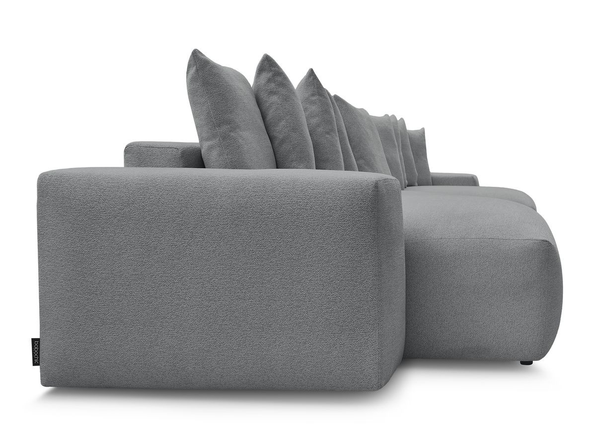 Canapé panoramique convertible coffre VOLTAIRE tissu chiné