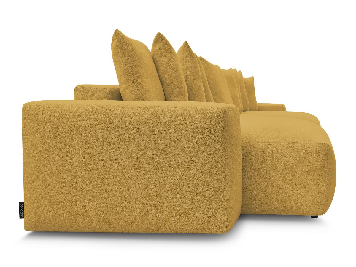 Canapé panoramique convertible coffre VOLTAIRE tissu chiné