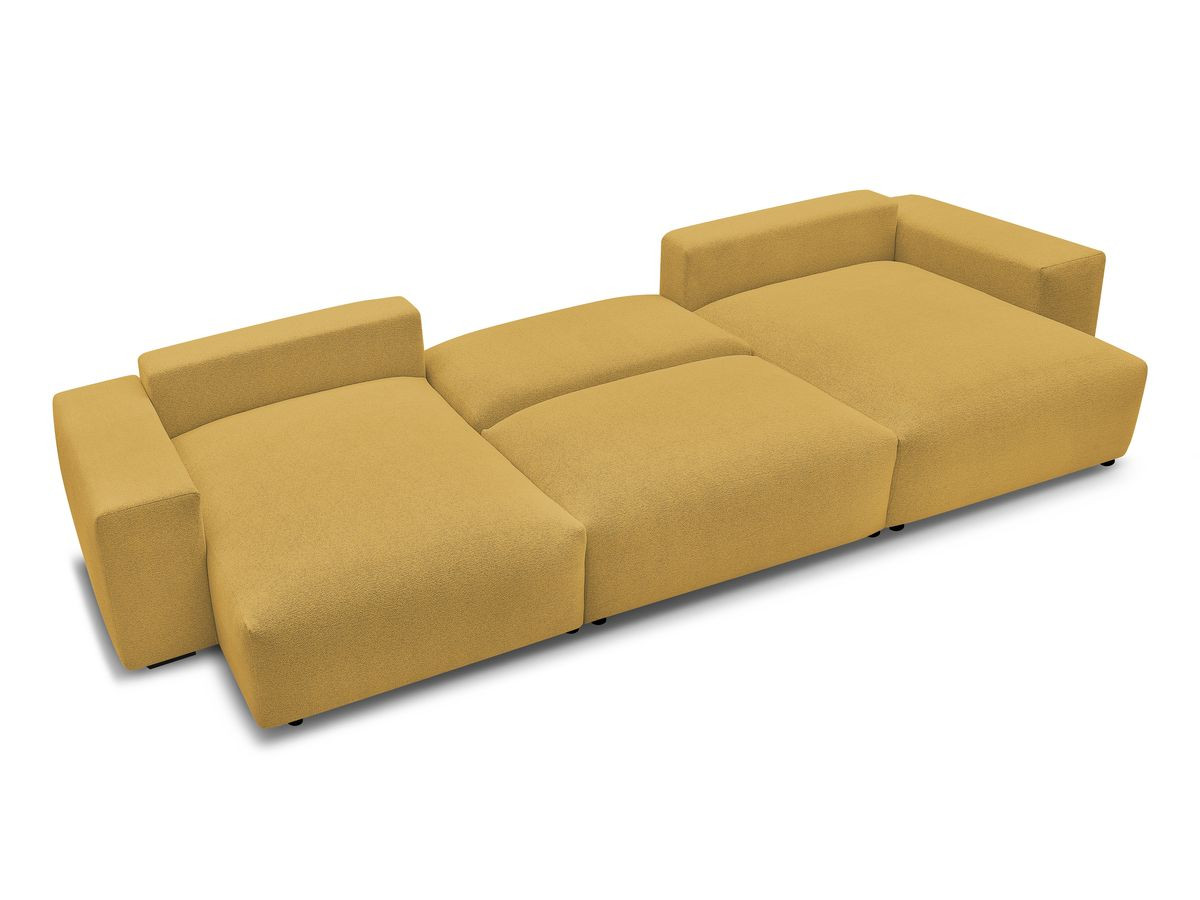 Canapé panoramique convertible coffre VOLTAIRE tissu chiné