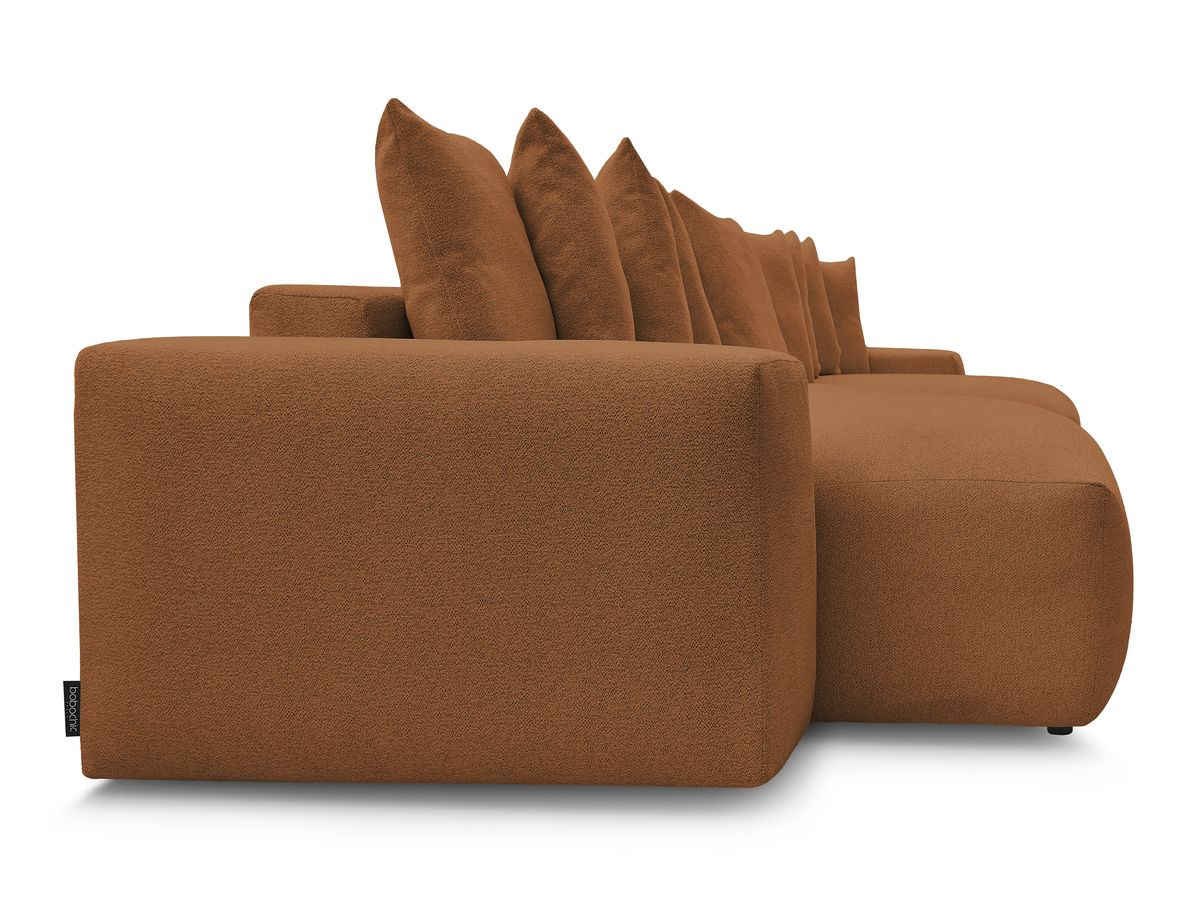 Canapé panoramique convertible coffre VOLTAIRE tissu chiné