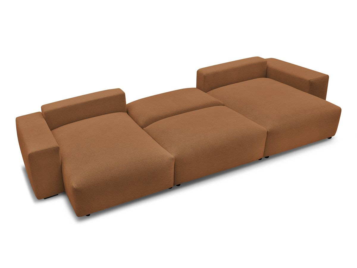 Canapé panoramique convertible coffre VOLTAIRE tissu chiné