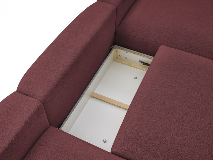 Canapé panoramique convertible coffre VOLTAIRE tissu chiné