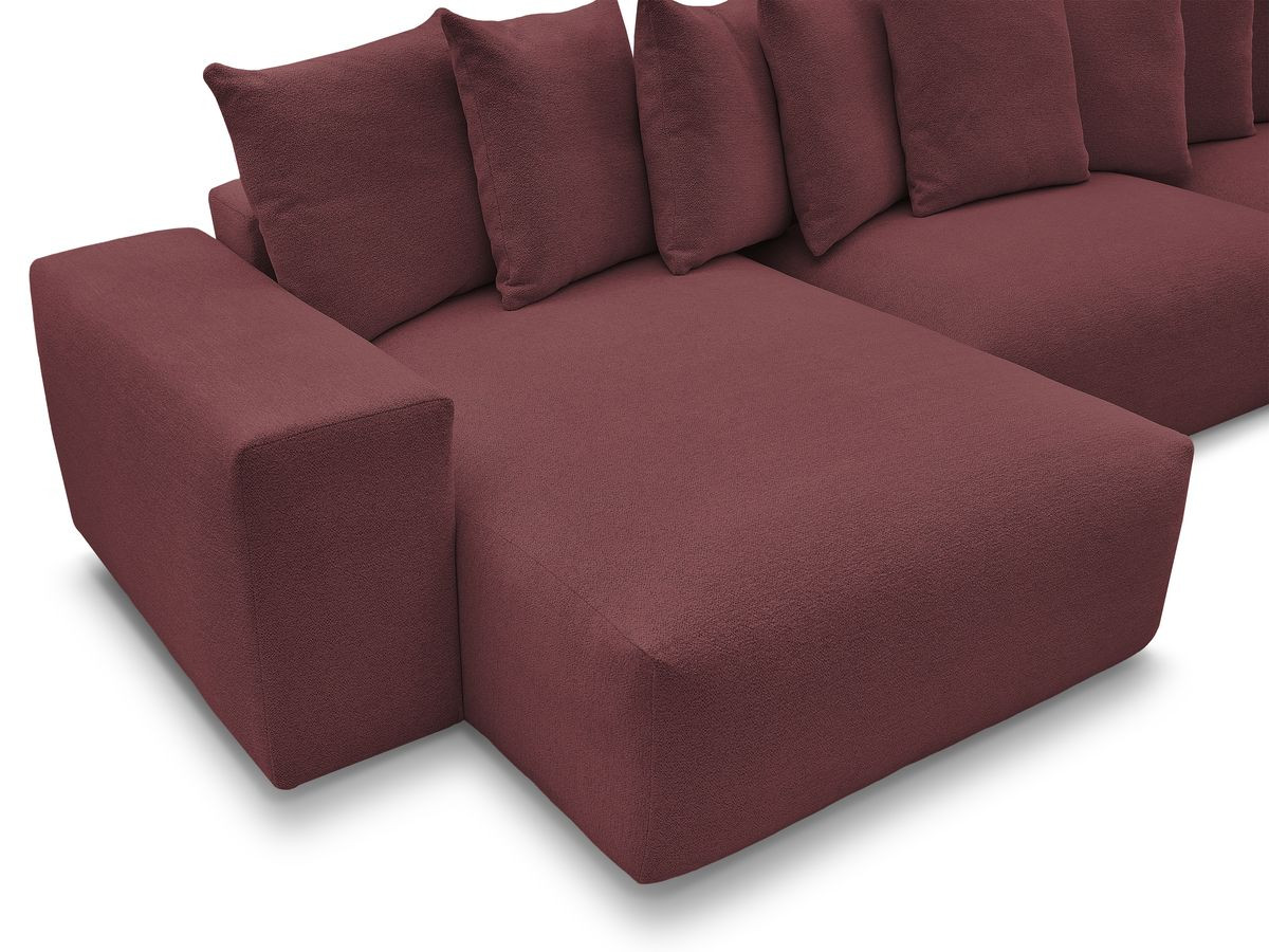 Canapé panoramique convertible coffre VOLTAIRE tissu chiné