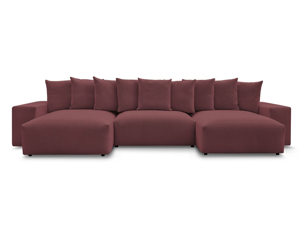 Canapé panoramique convertible coffre VOLTAIRE tissu chiné