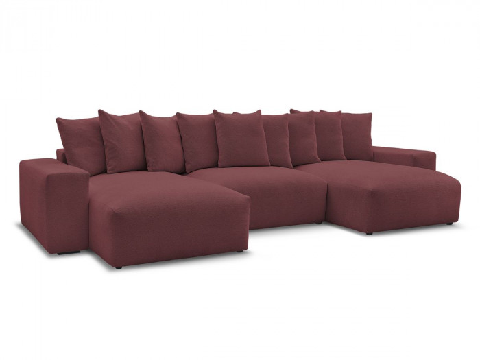 Canapé panoramique convertible coffre VOLTAIRE tissu chiné