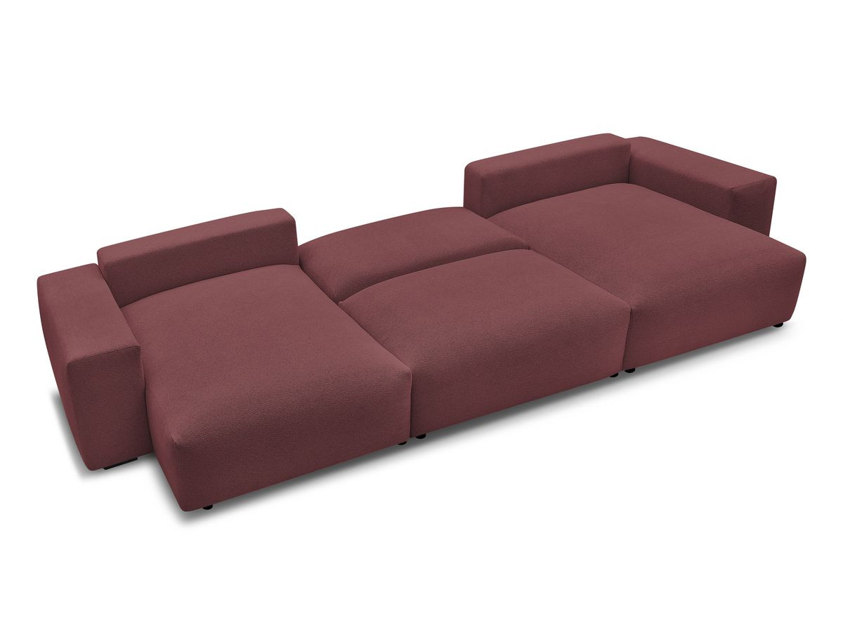 Canapé panoramique convertible coffre VOLTAIRE tissu chiné