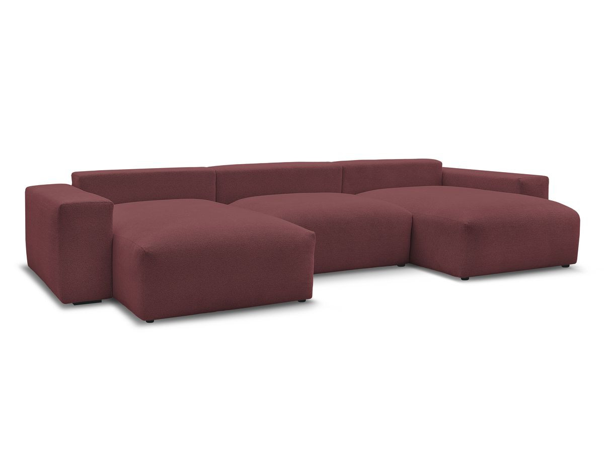 Canapé panoramique convertible coffre VOLTAIRE tissu chiné