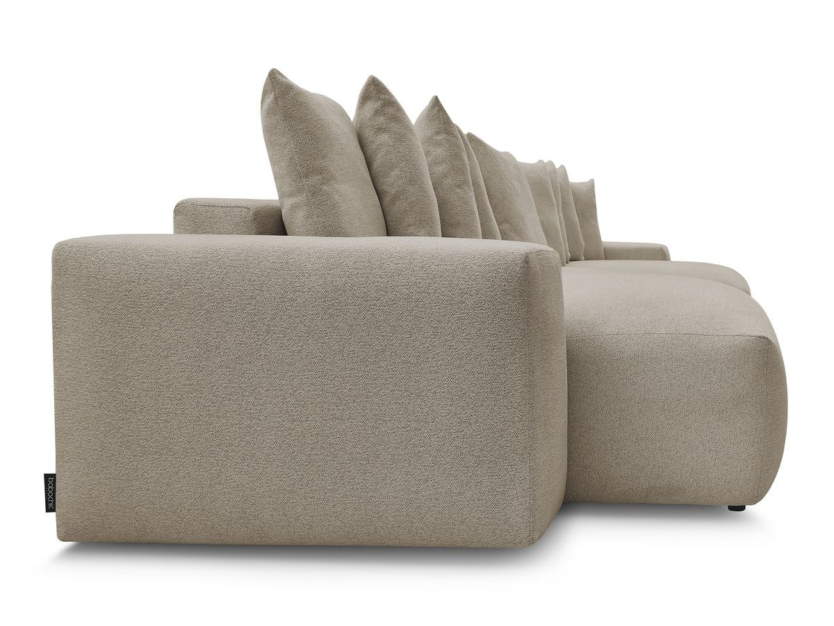 Canapé panoramique convertible coffre VOLTAIRE tissu chiné