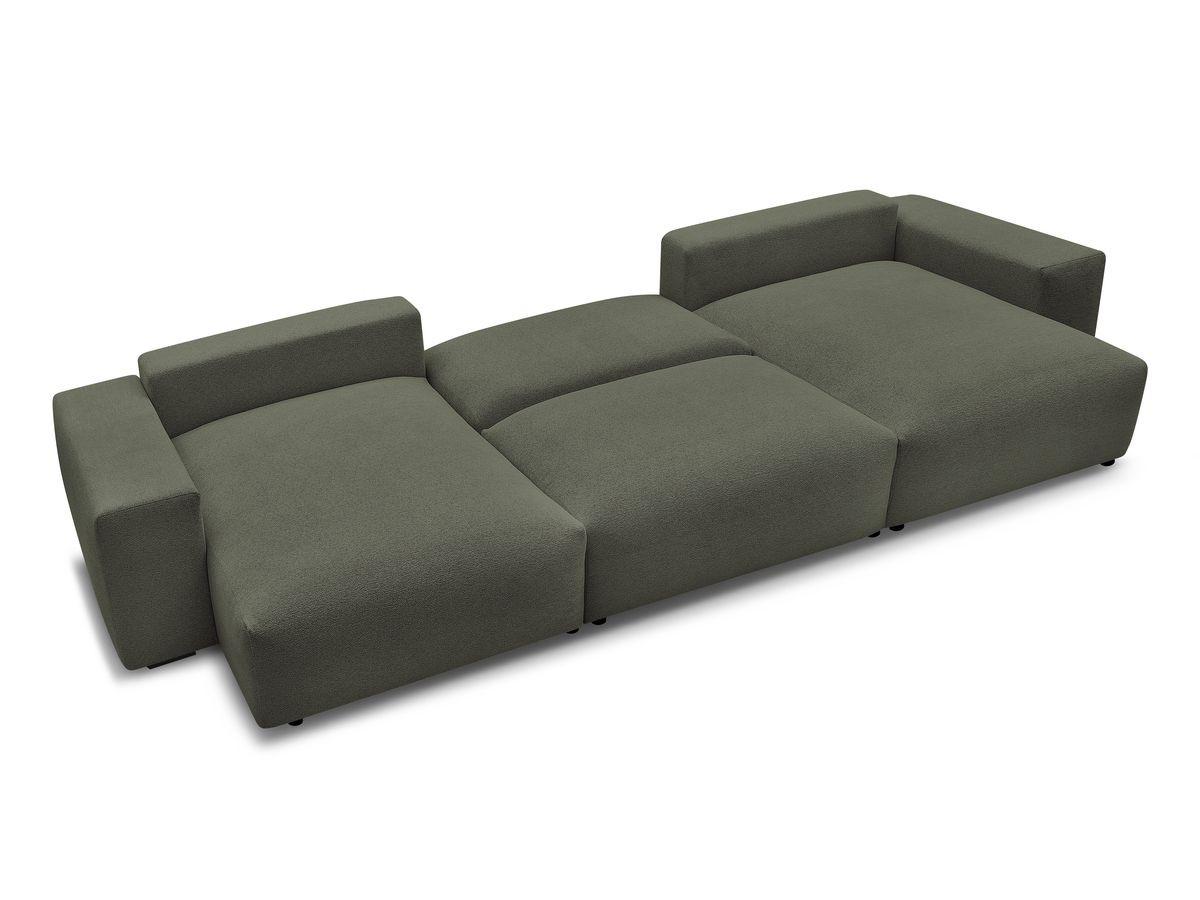 Canapé panoramique convertible coffre VOLTAIRE tissu chiné