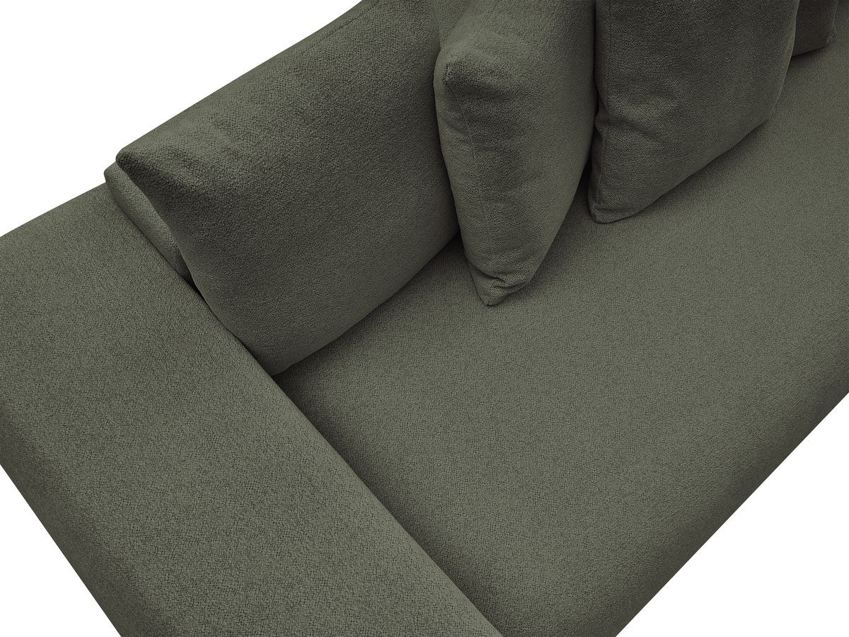 Canapé droit convertible coffre VOLTAIRE chiné avec pouf vert — vue 4