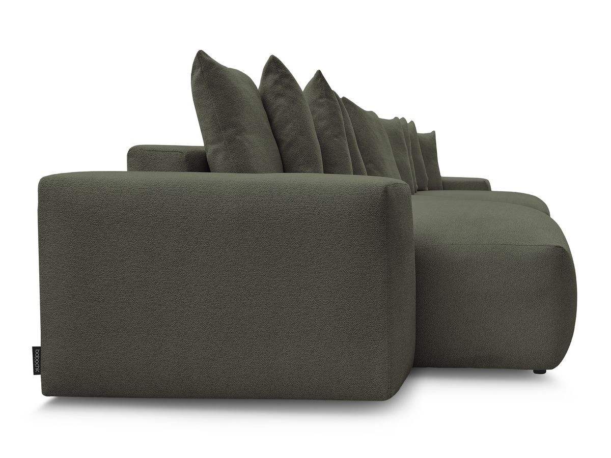 Canapé panoramique convertible coffre VOLTAIRE tissu chiné