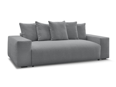 Canapé droit convertible coffre VOLTAIRE tissu chiné