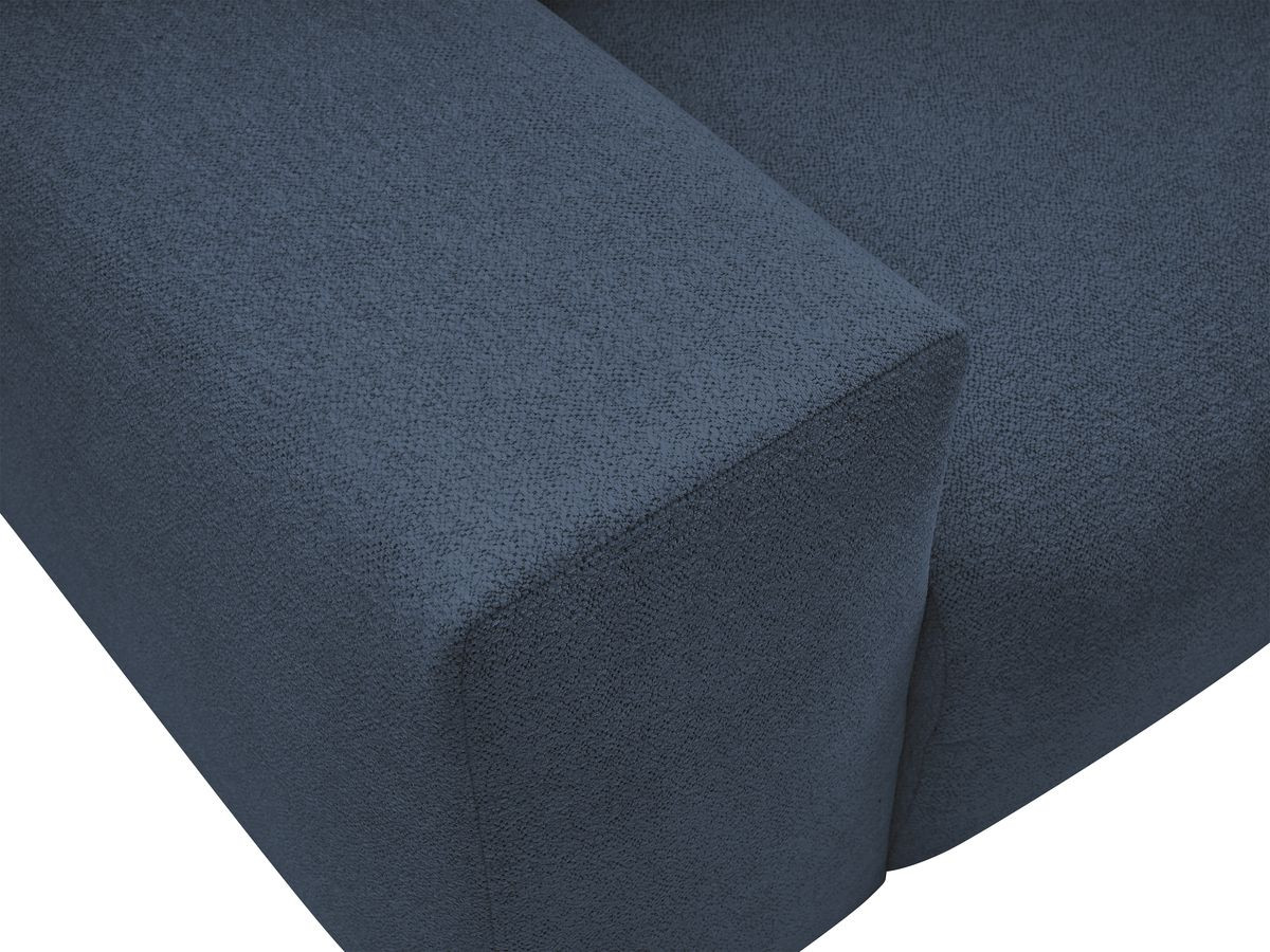 Canapé d'angle réversible convertible coffre VOLTAIRE chiné avec pouf bleu foncé — vue 6