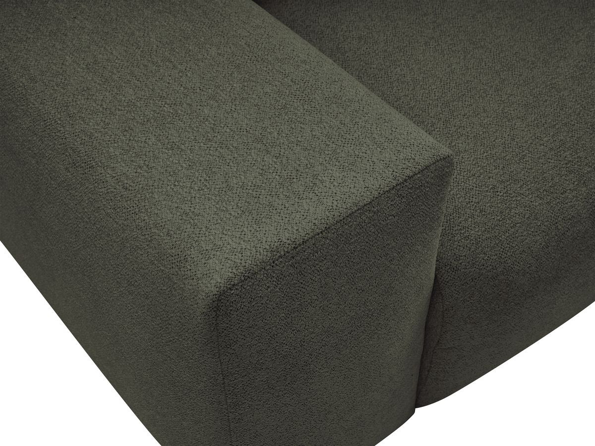 Canapé d'angle réversible convertible coffre VOLTAIRE tissu chiné avec pouf