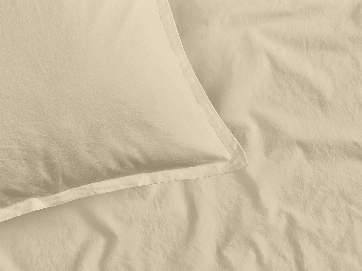 hera katoen percal dekbedovertrek gekleurd beige