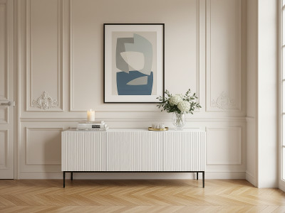 Meuble TV 150 cm KASHA Pieds noir