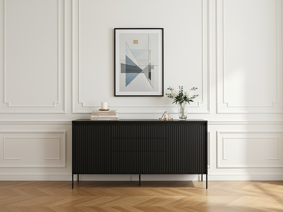 Buffet 2 portes 166 cm LENARA avec tasseaux