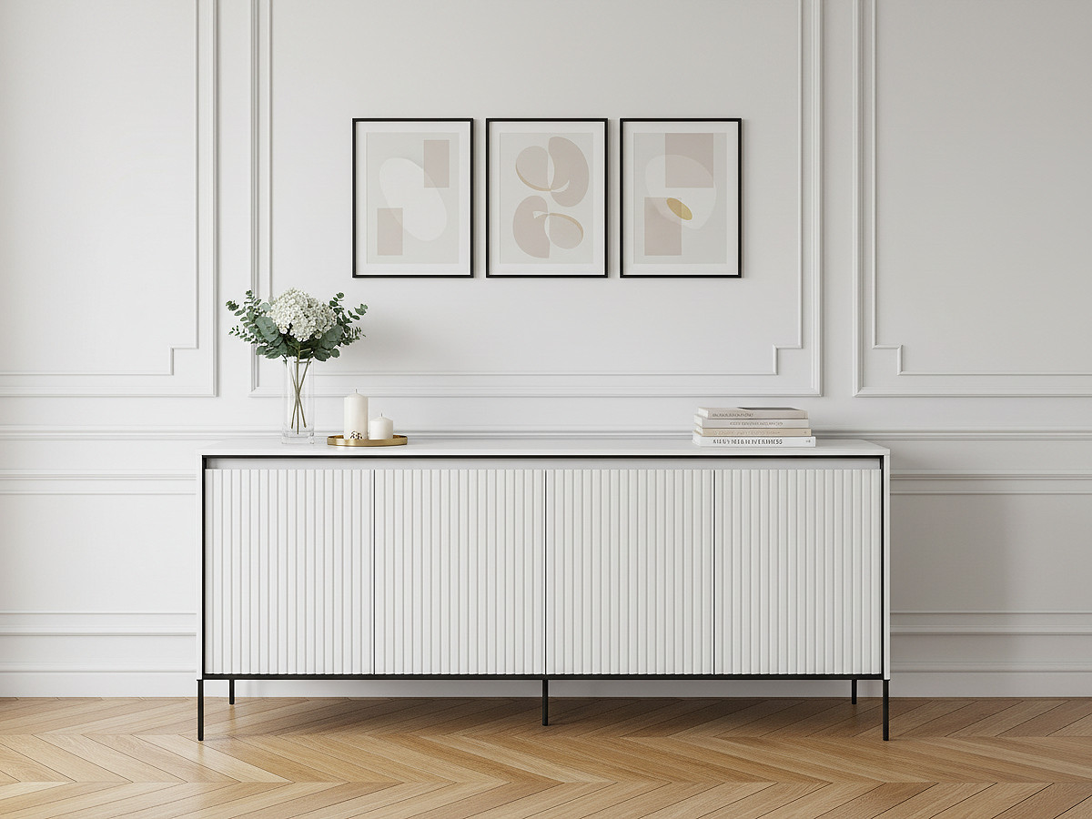 Buffet 4 portes 193 cm LENARA avec tasseaux