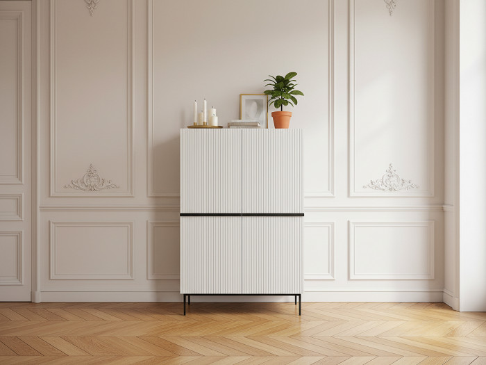 Buffet haut 2 portes 100 cm KASHA Pieds noir