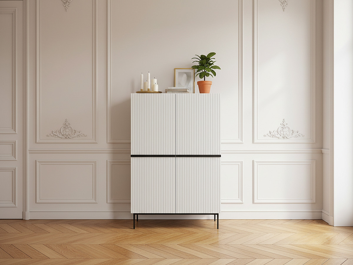 Buffet haut 2 portes 100 cm KASHA Pieds noir