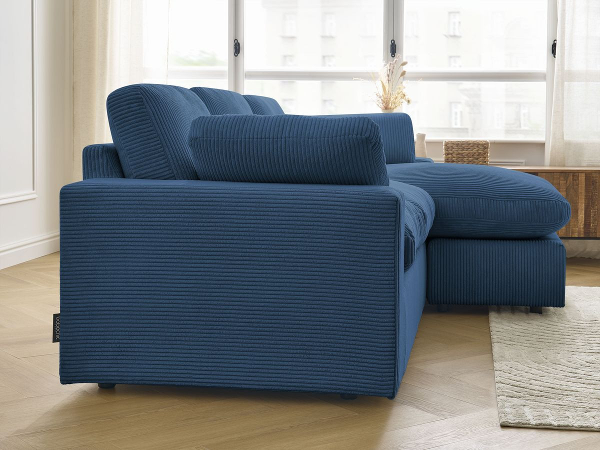 BELAIR compacte omkeerbare corduroy hoekbank