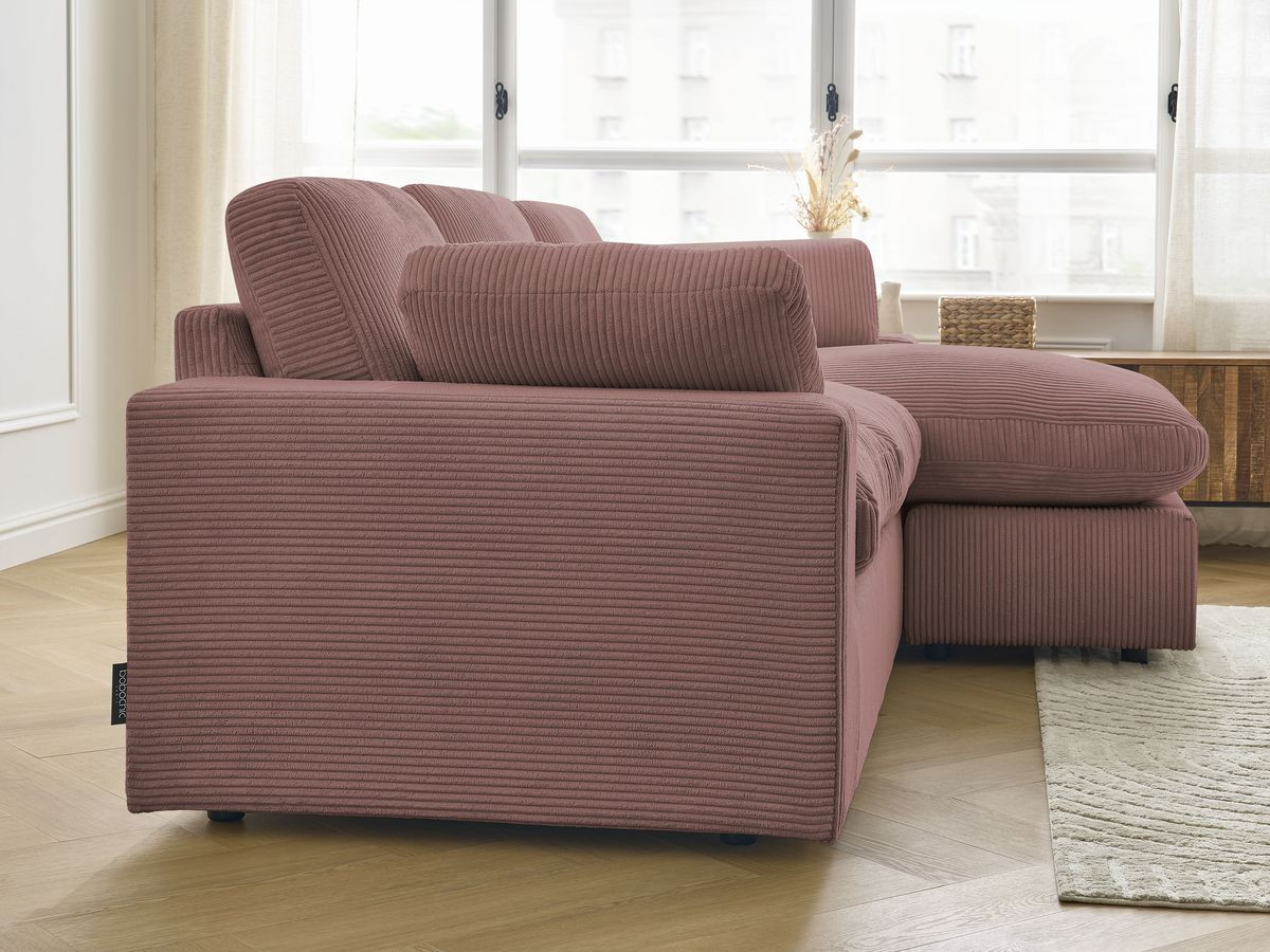 BELAIR compacte omkeerbare corduroy hoekbank