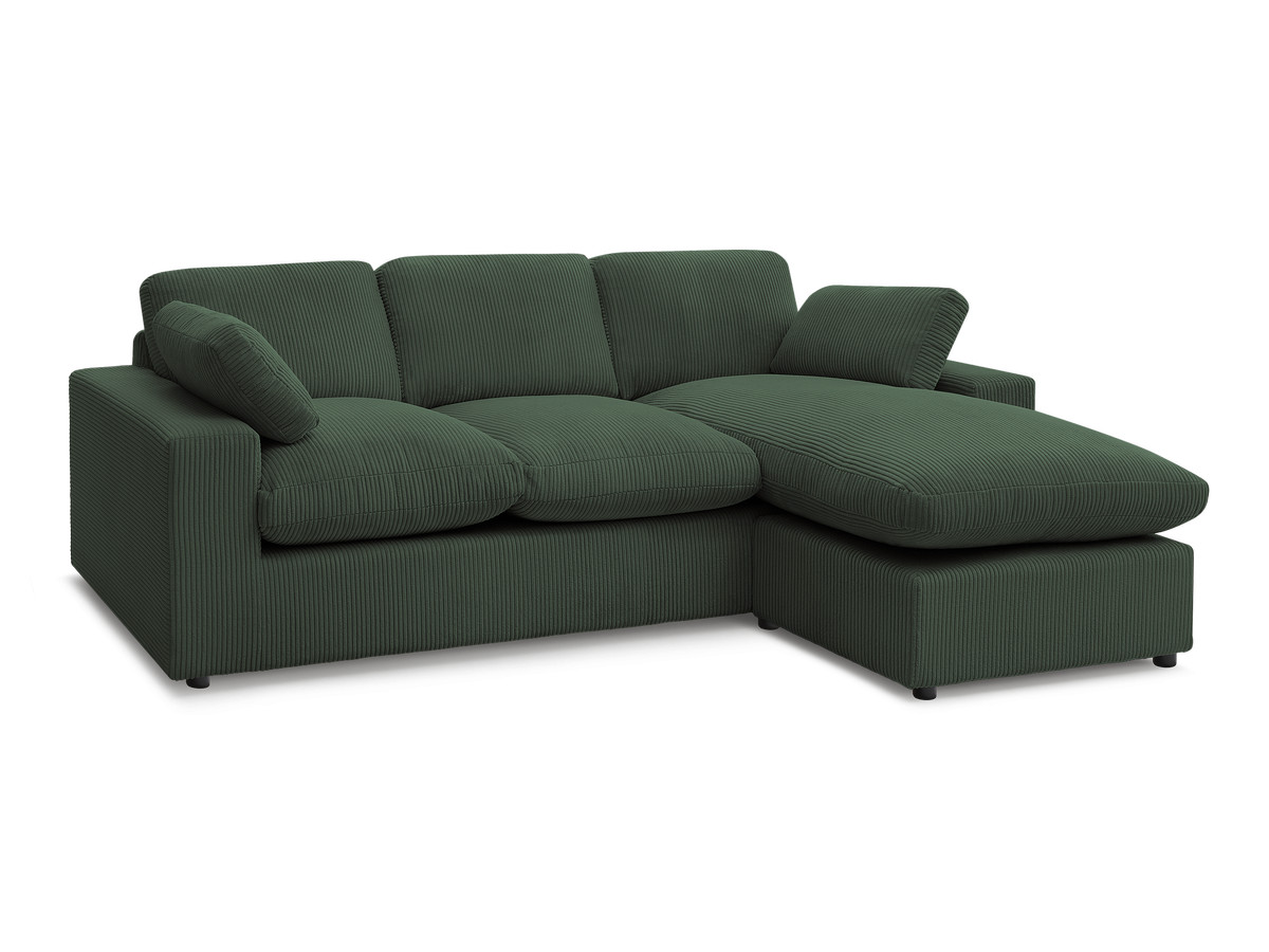 belair compacte omkeerbare corduroy hoekbank gekleurd groente