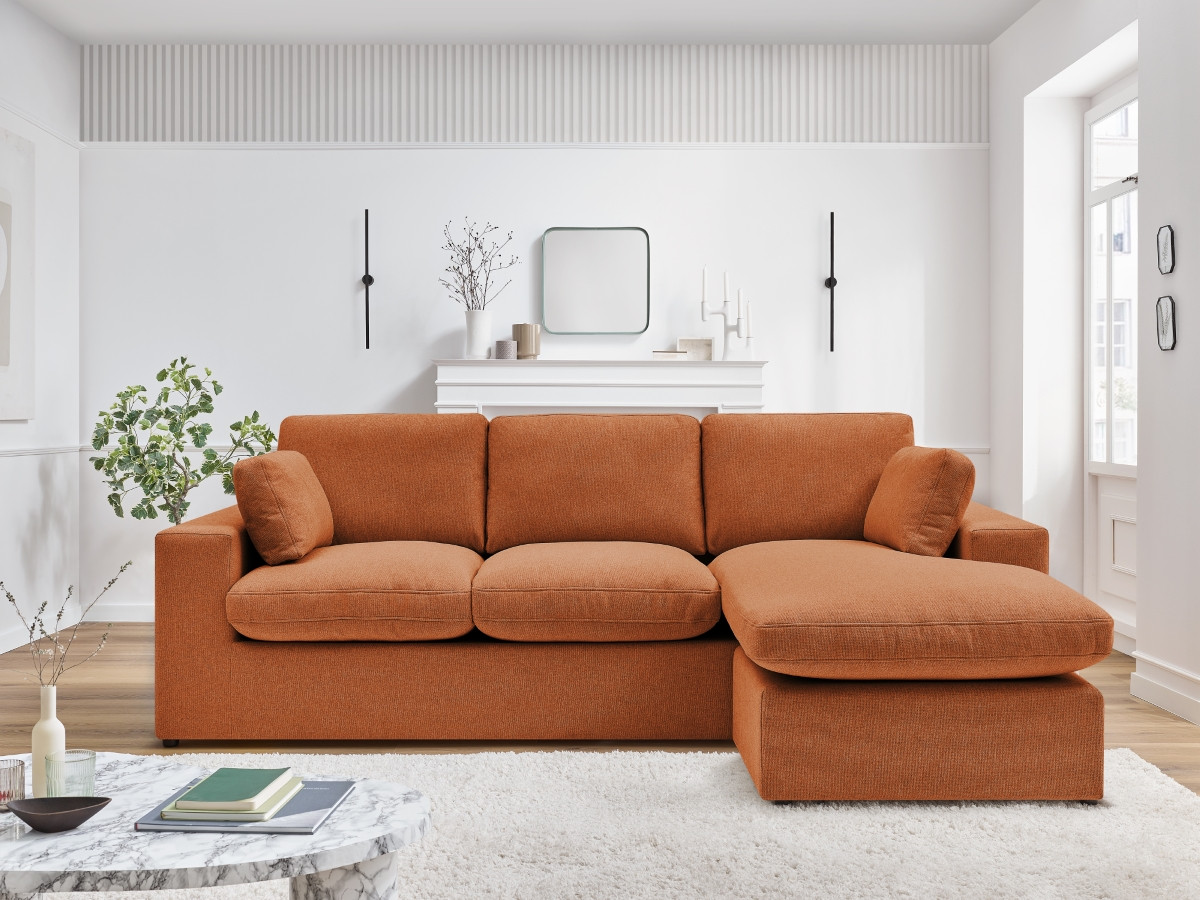 Canapé d'angle réversible compact BELAIR orange — vue 5
