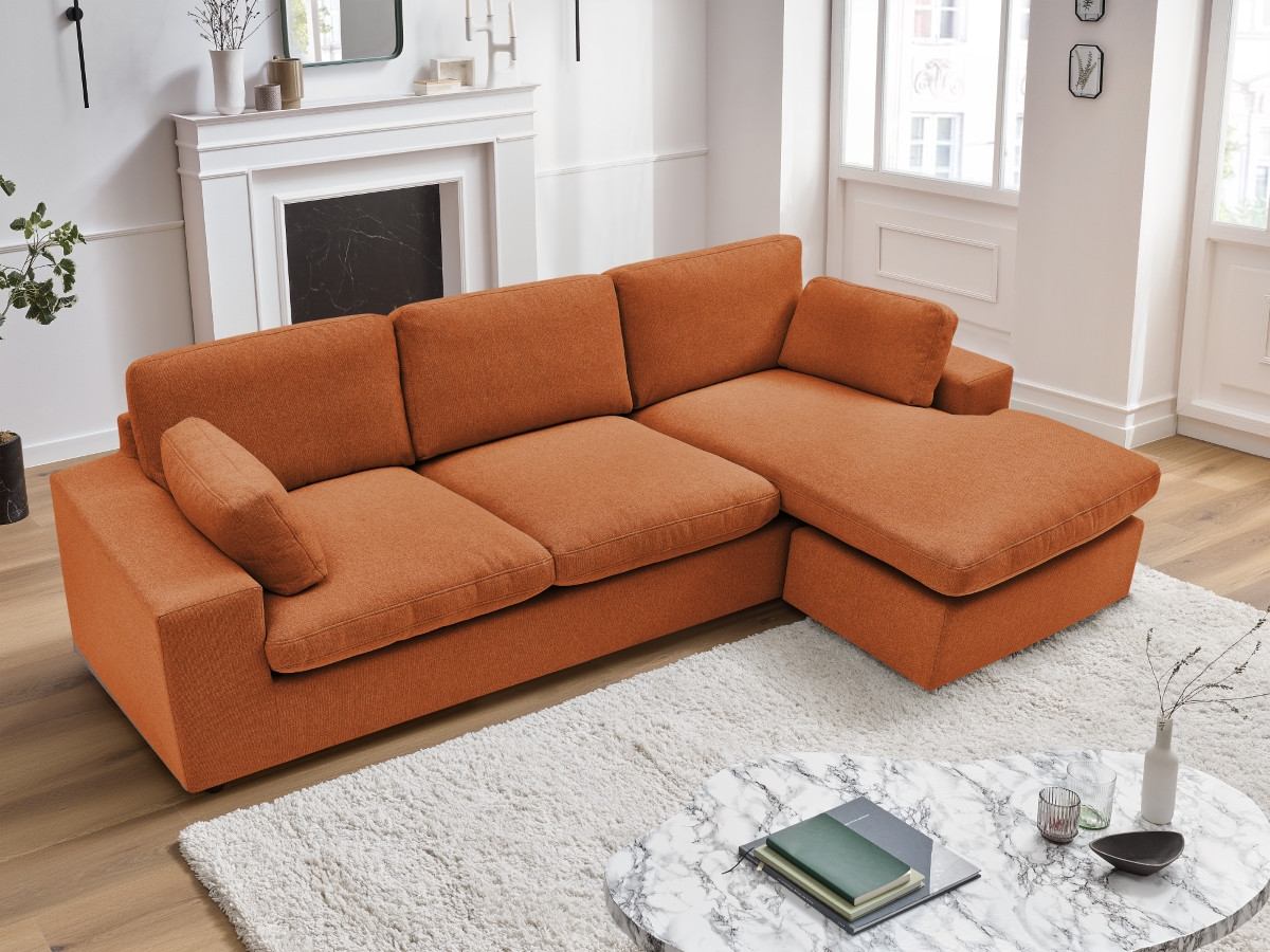 Canapé d'angle réversible compact BELAIR orange — vue 6
