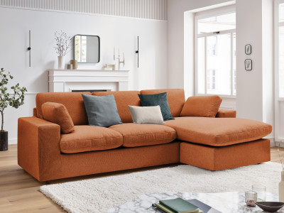Canapé d'angle fixe réversible compact BELAIR