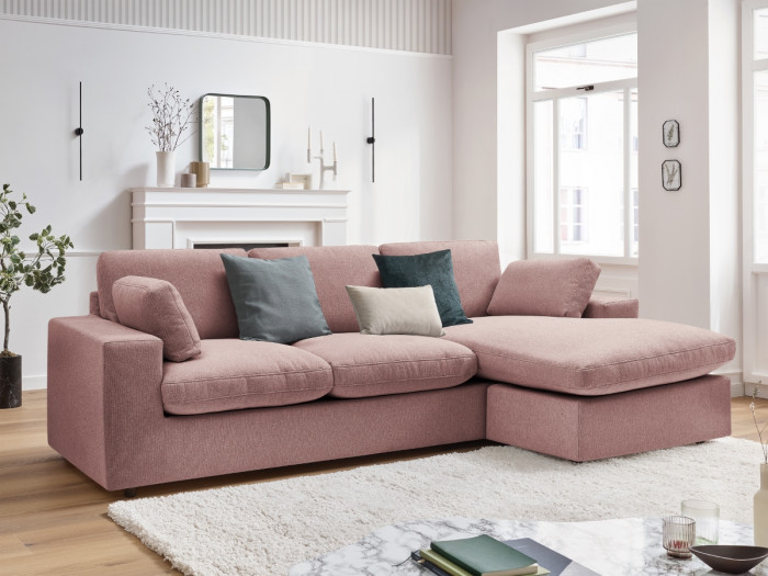 Canapé d'angle fixe compact réversible BELAIR